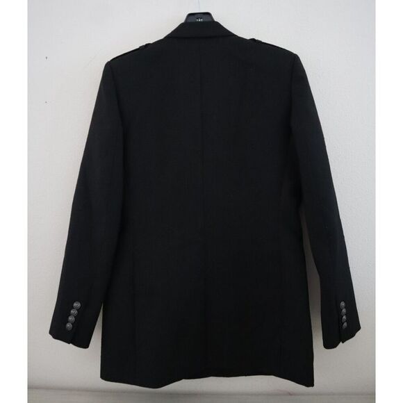 The Kooples FVES29025K Womens Sz 36 Black Wool-Blend Double Breasted Blazer - Picture 2 of 11